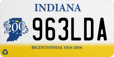 IN license plate 963LDA