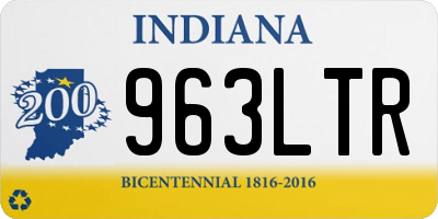 IN license plate 963LTR