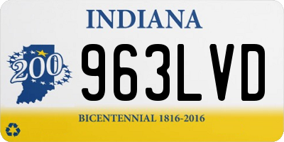 IN license plate 963LVD