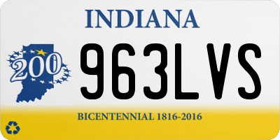 IN license plate 963LVS