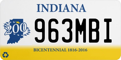 IN license plate 963MBI