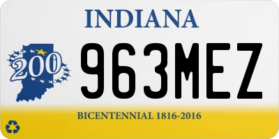 IN license plate 963MEZ