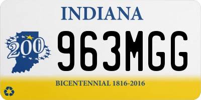 IN license plate 963MGG