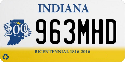 IN license plate 963MHD