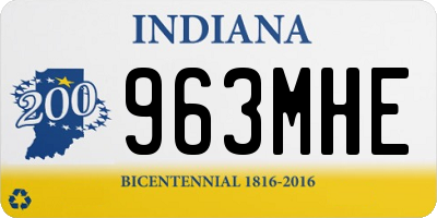 IN license plate 963MHE