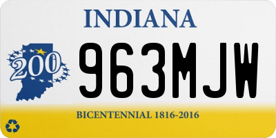 IN license plate 963MJW