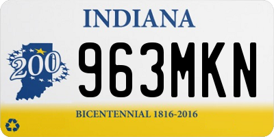 IN license plate 963MKN