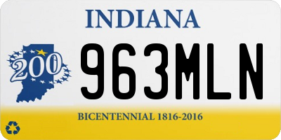 IN license plate 963MLN