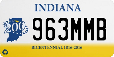 IN license plate 963MMB