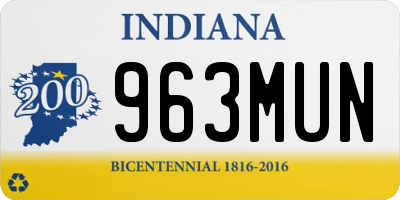 IN license plate 963MUN