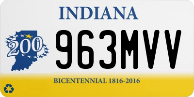 IN license plate 963MVV