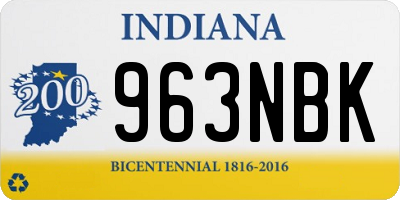 IN license plate 963NBK