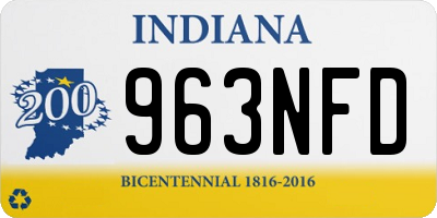 IN license plate 963NFD