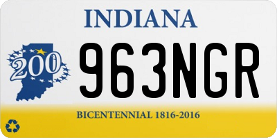 IN license plate 963NGR