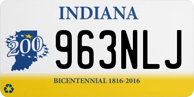 IN license plate 963NLJ