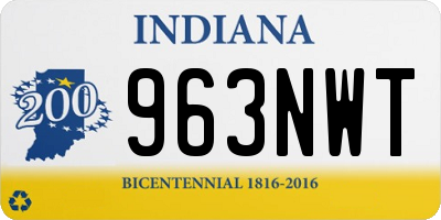IN license plate 963NWT
