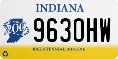 IN license plate 963OHW