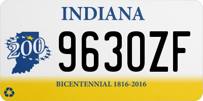 IN license plate 963OZF