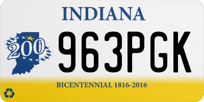 IN license plate 963PGK