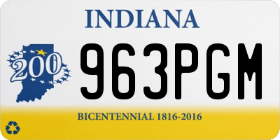 IN license plate 963PGM