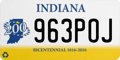 IN license plate 963POJ