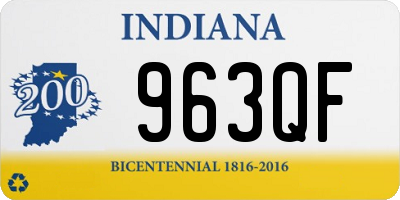 IN license plate 963QF