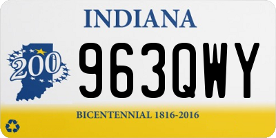 IN license plate 963QWY