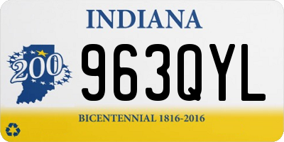 IN license plate 963QYL