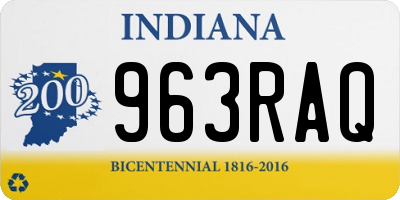 IN license plate 963RAQ