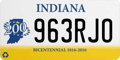 IN license plate 963RJO