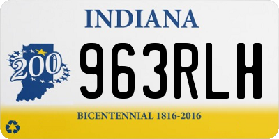 IN license plate 963RLH