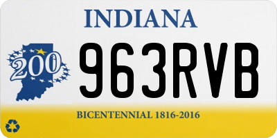IN license plate 963RVB