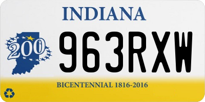 IN license plate 963RXW