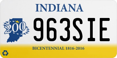 IN license plate 963SIE
