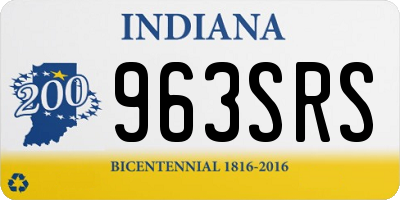 IN license plate 963SRS