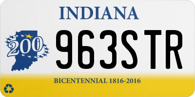 IN license plate 963STR