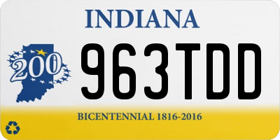 IN license plate 963TDD