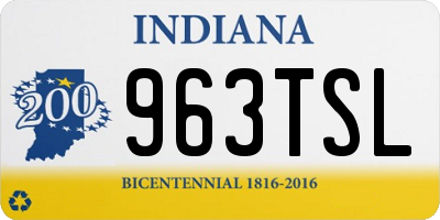 IN license plate 963TSL