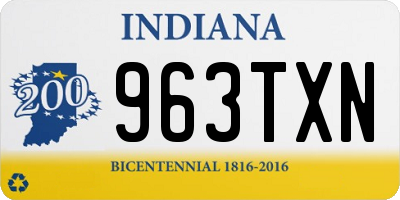 IN license plate 963TXN