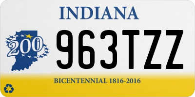 IN license plate 963TZZ