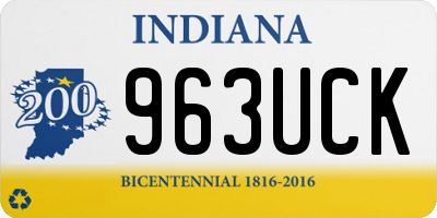 IN license plate 963UCK