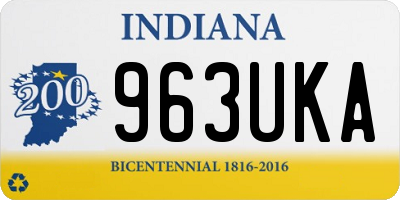 IN license plate 963UKA