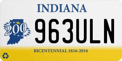 IN license plate 963ULN