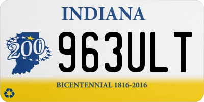 IN license plate 963ULT