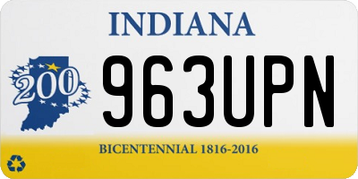 IN license plate 963UPN