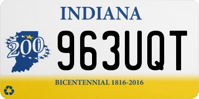 IN license plate 963UQT