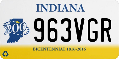 IN license plate 963VGR