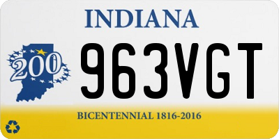 IN license plate 963VGT