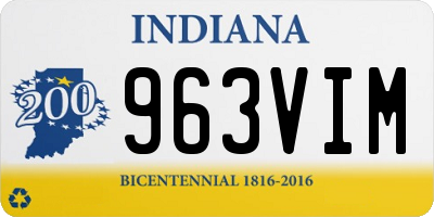 IN license plate 963VIM