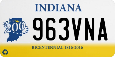 IN license plate 963VNA
